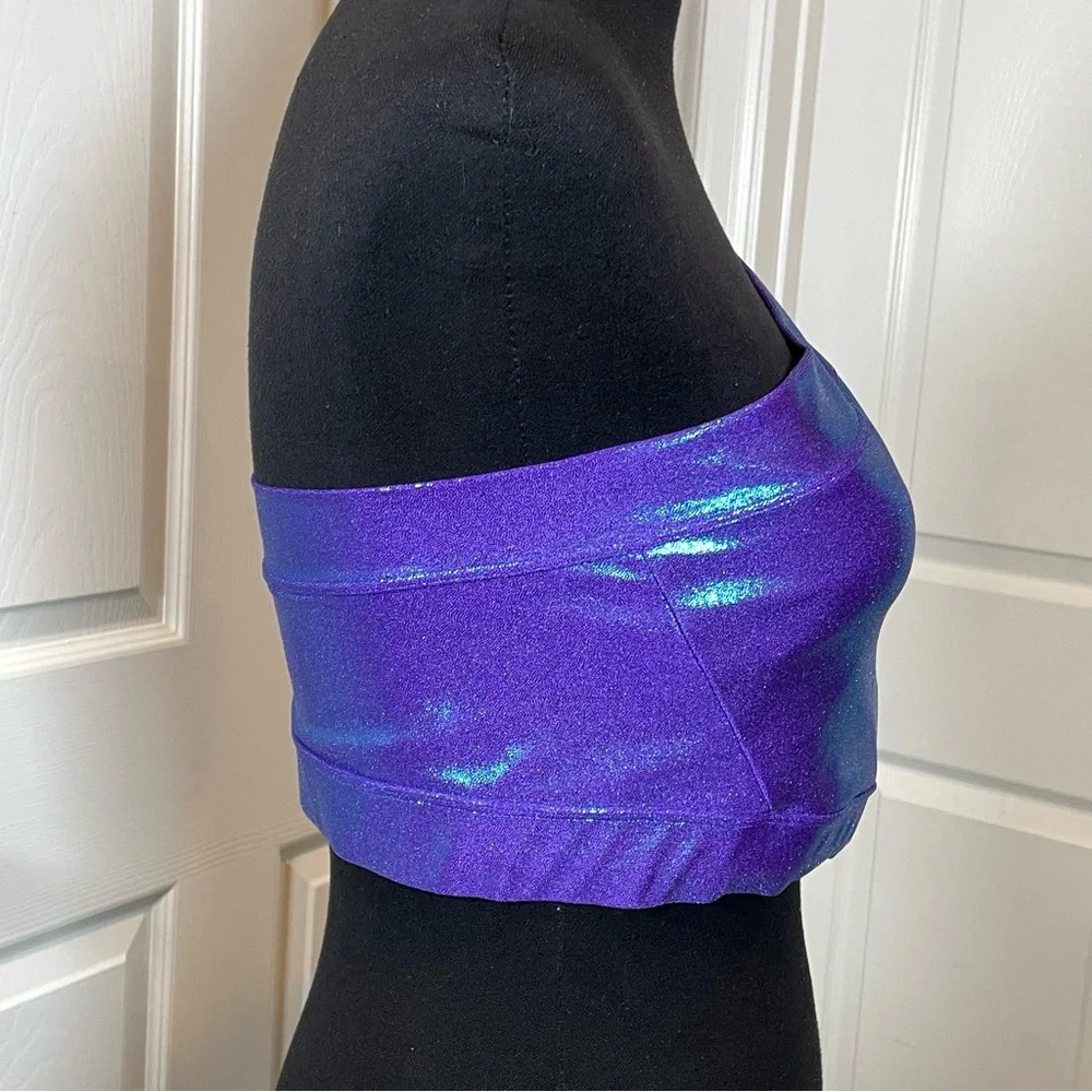 Heroine Sport Y Sports Bra in Metallic-jersey Size Large - Picture 4 of 5